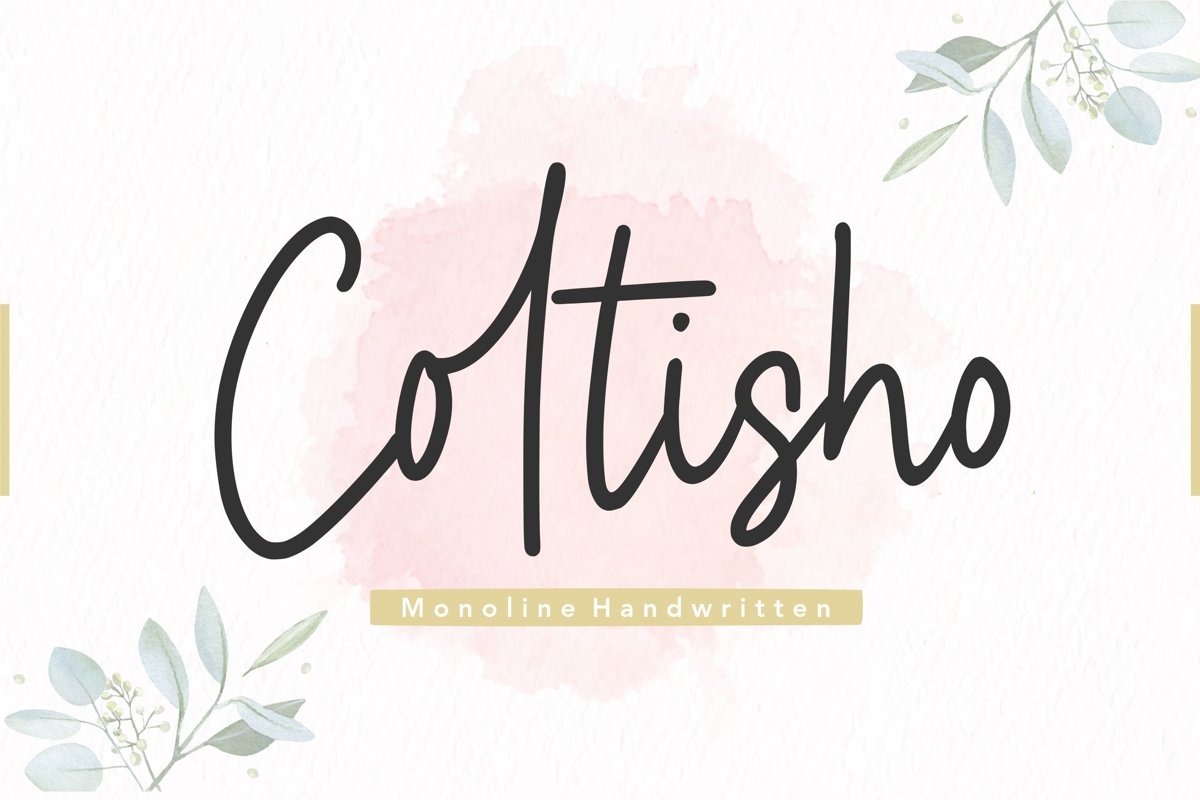 Coltisho Monoline Handwritten Font example image 1