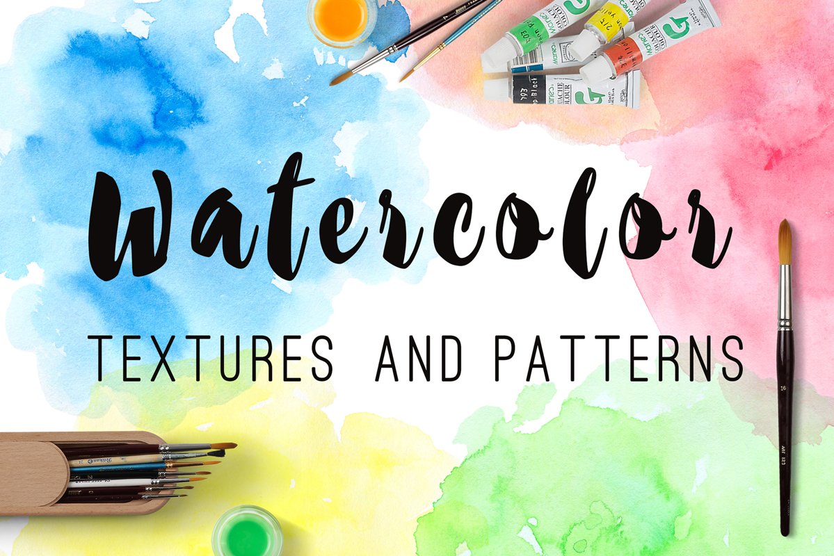 Watercolor Blots and Patterns example image 1