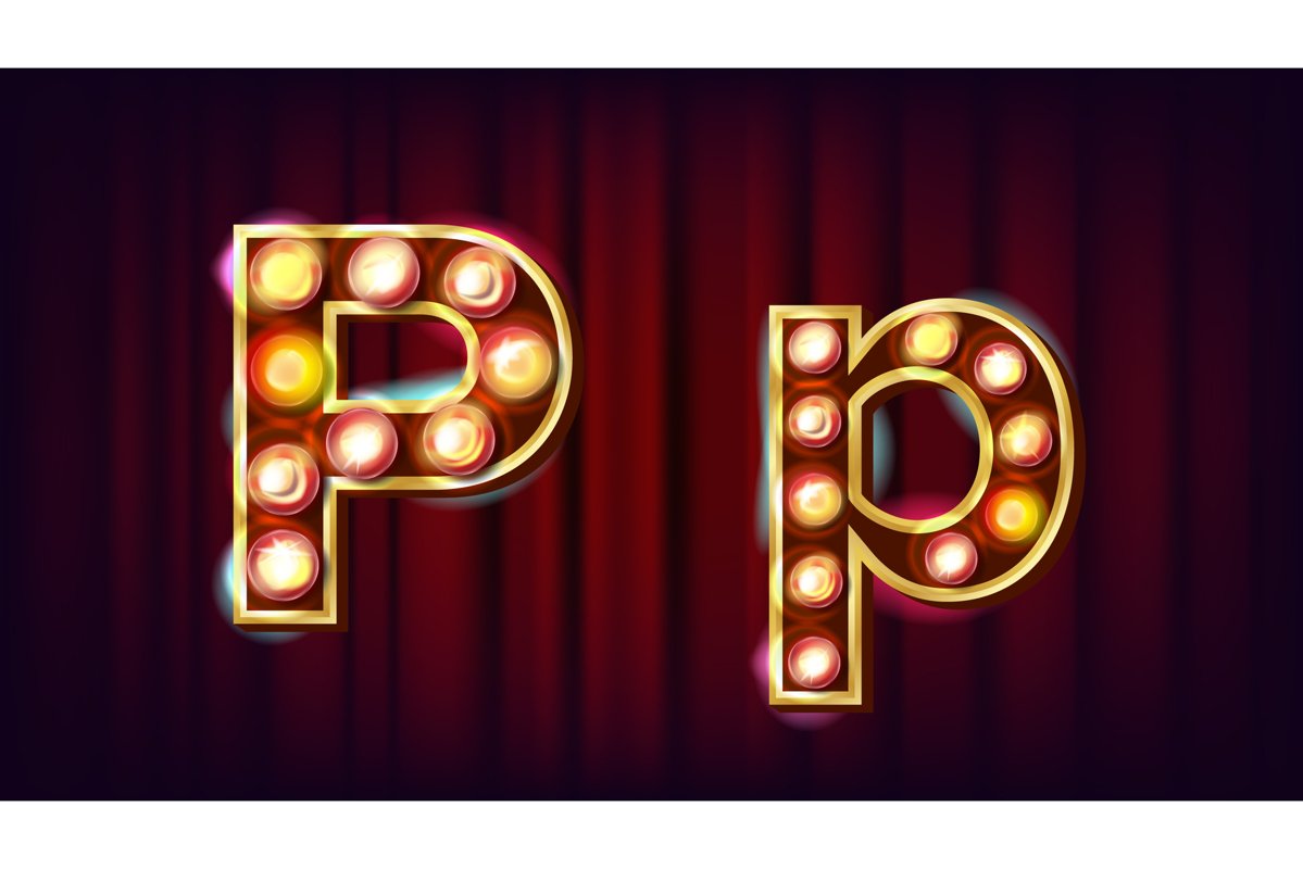 P Letter Vector. Capital example image 1
