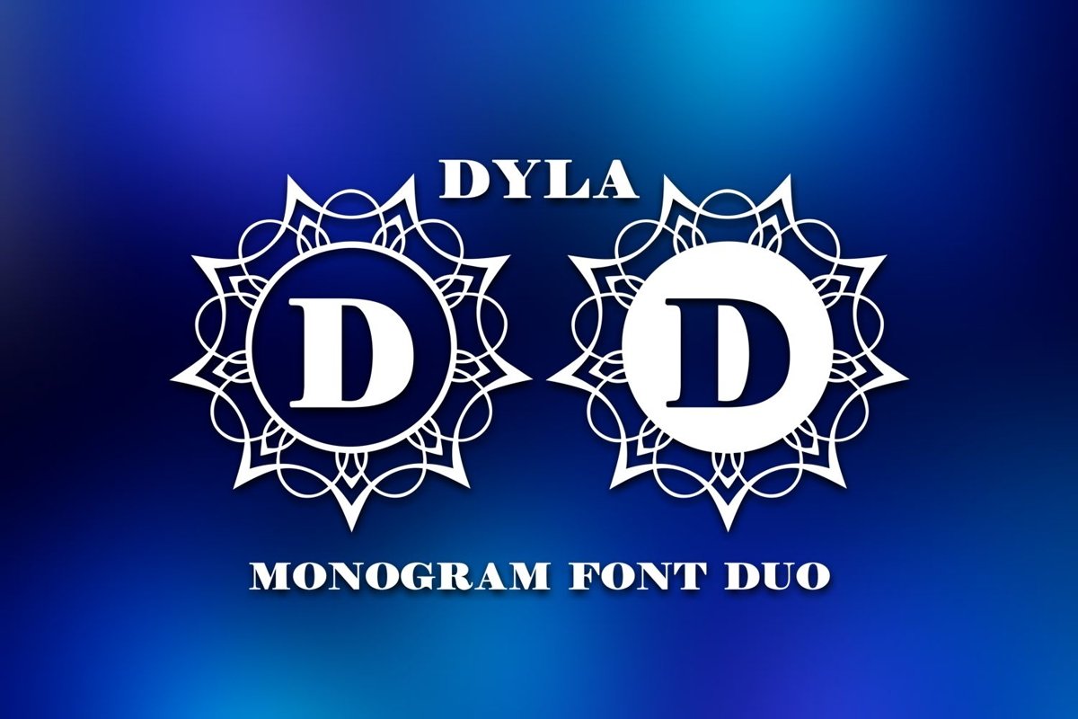 Dyla Monogram Font Duo example image 1