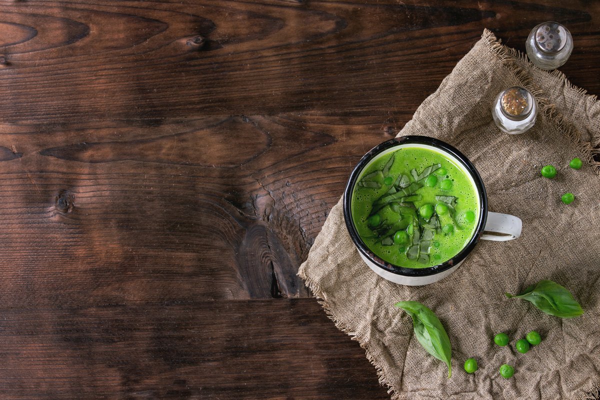 Pea cream soup example image 1