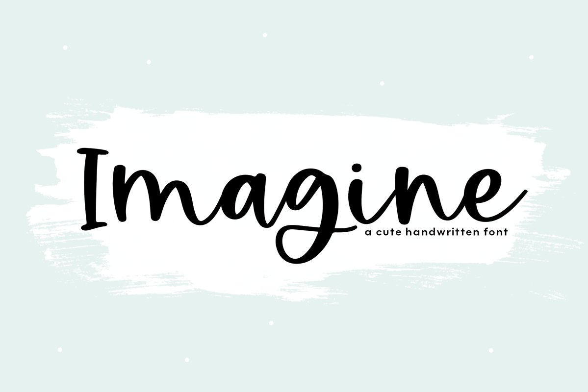 Imagine - Handwritten Script Font example image 1