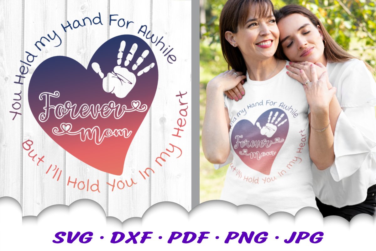 Mother's Day Heart Quote SVG DXF Cut Files example image 1