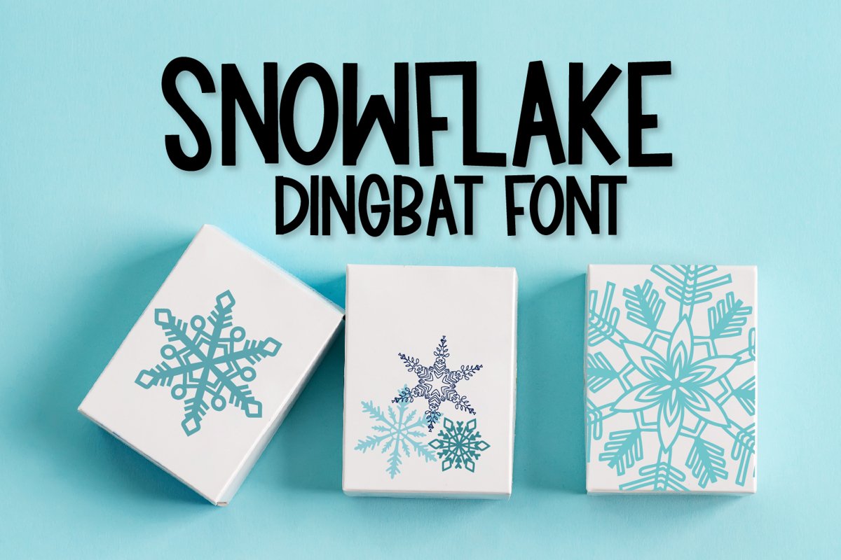 Flakes - A Dingbat Snowflake Font example image 1