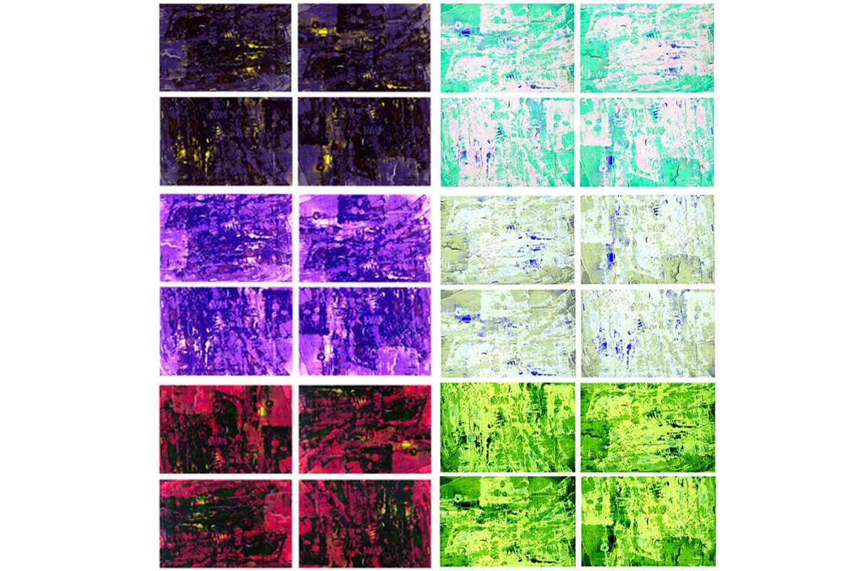 Set of 24 images. Abstract art background. Acrylic painting example image 1