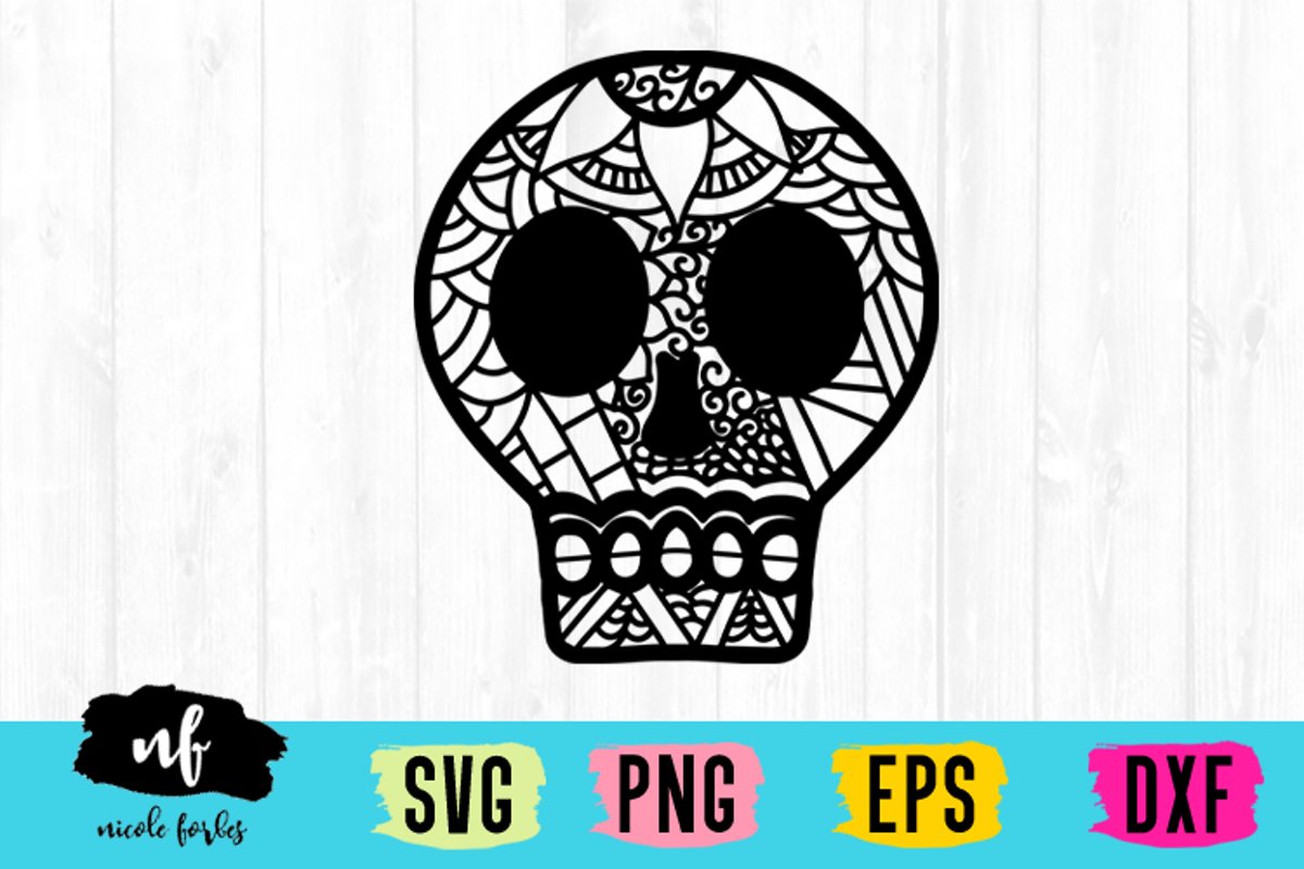 Skull Zentagle SVG example image 1