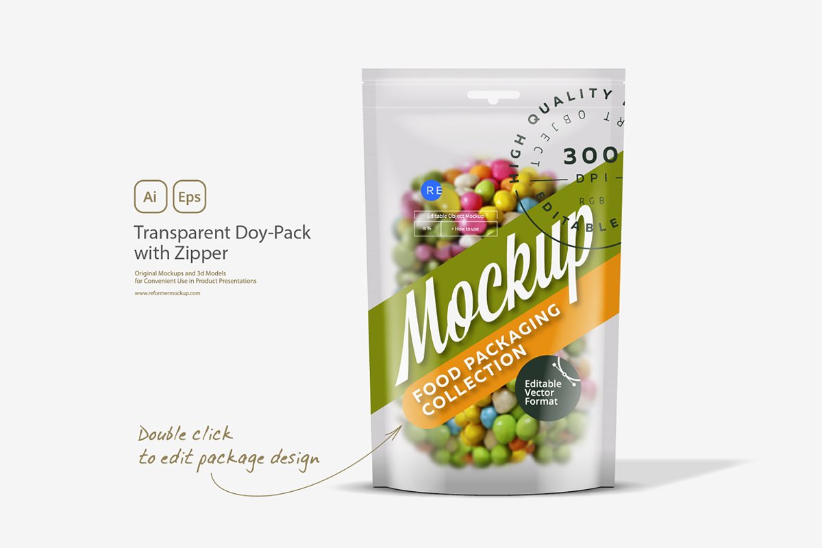 Transparent Matte Doy-Pack with Zipper example image 1
