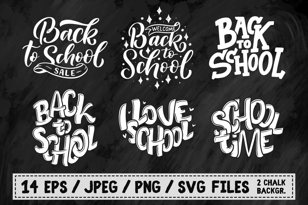 Lettering Kit - Back to School example image 1