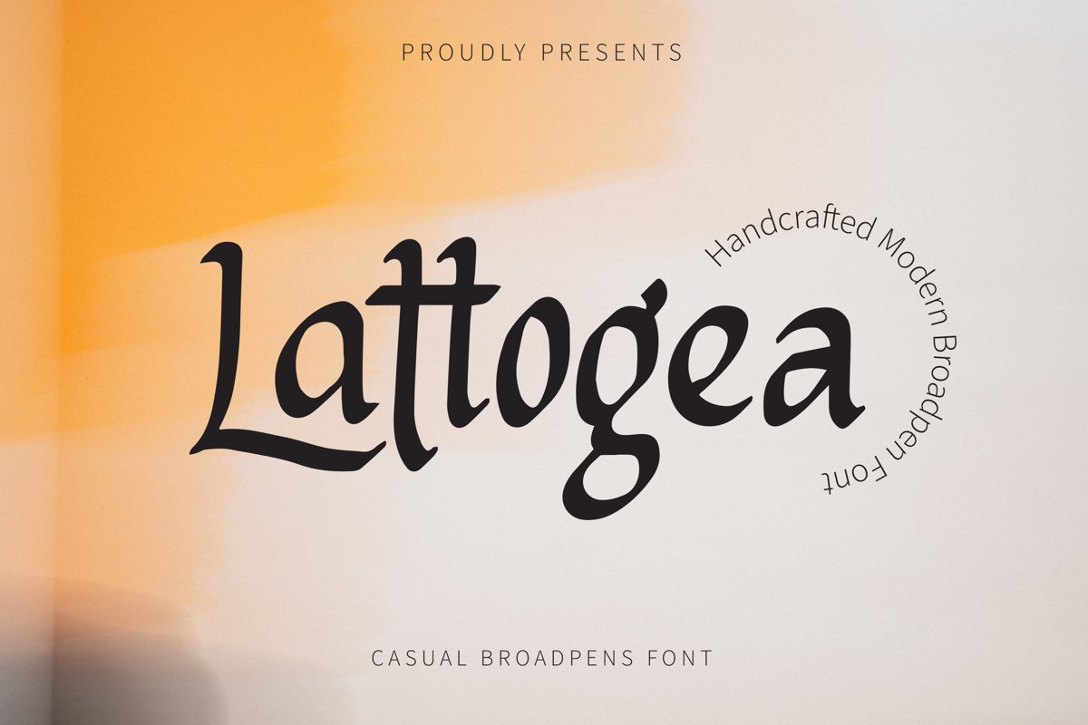 Lattogea - Casual Broadpens Fonts example image 1