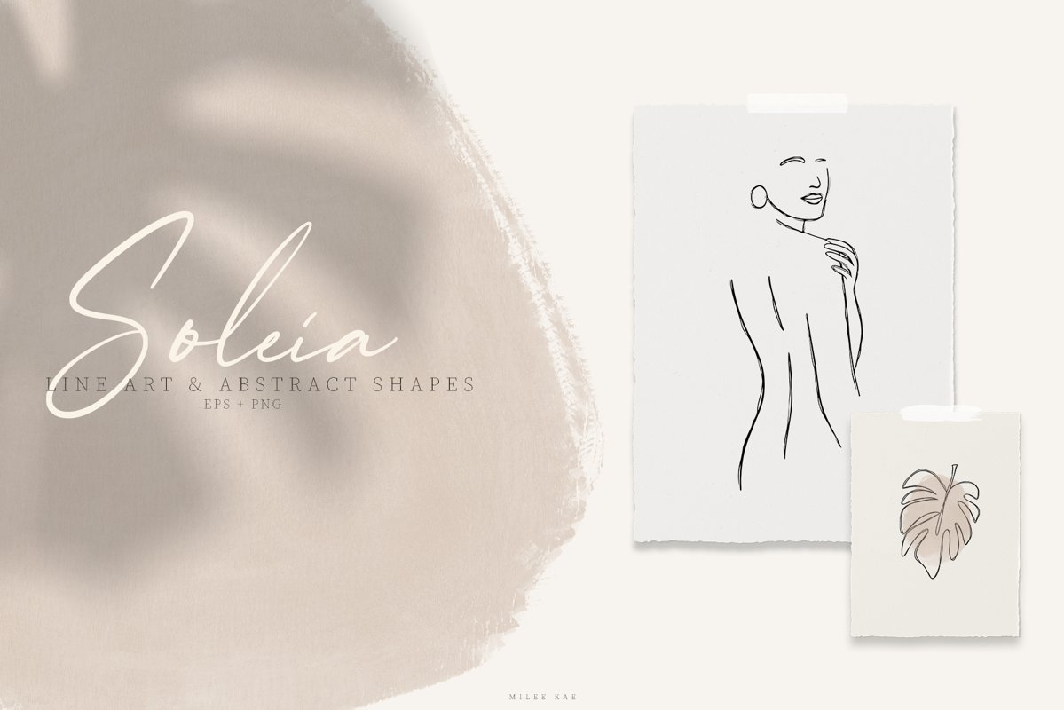 Soleia Line Art & Abstract Shapes example image 1