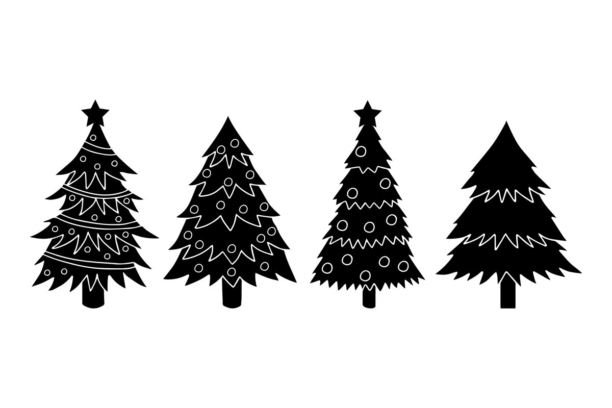 Christmas Tree Silhouettes example image 1