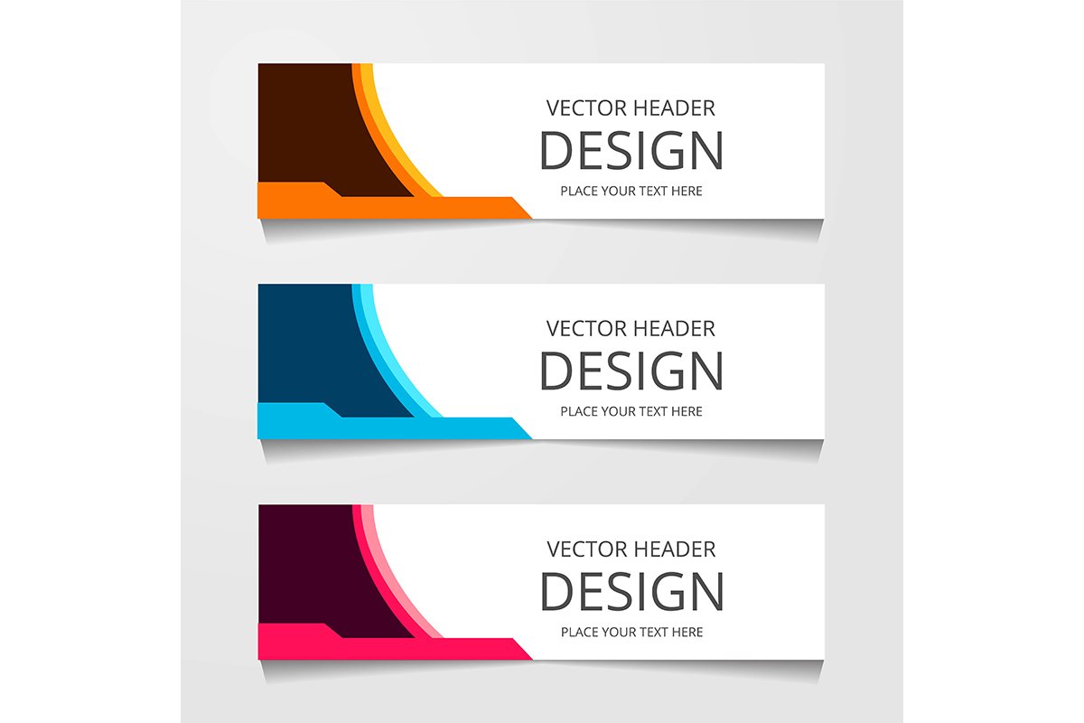 Vector abstract banner design. modern web template example image 1