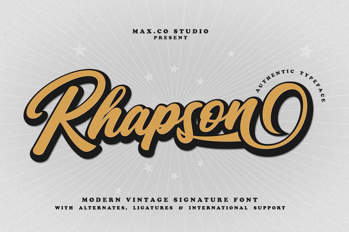 Rhapson Script Font example image 1