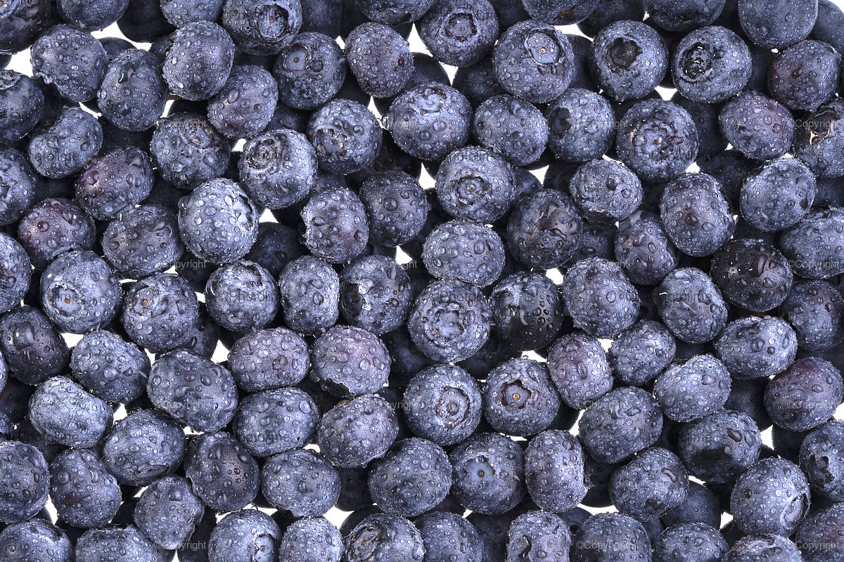 Water drops on ripe sweet blueberry example image 1