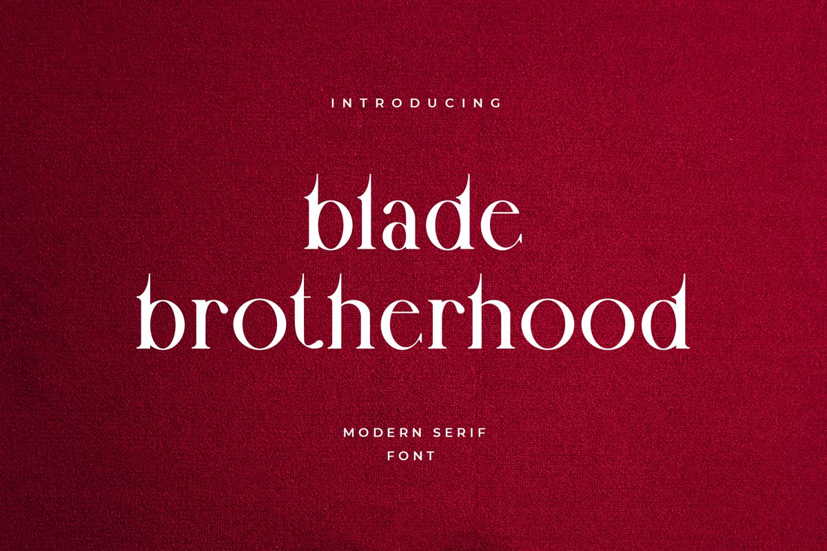 Blade Brotherhood Serif Typeface Font example image 1