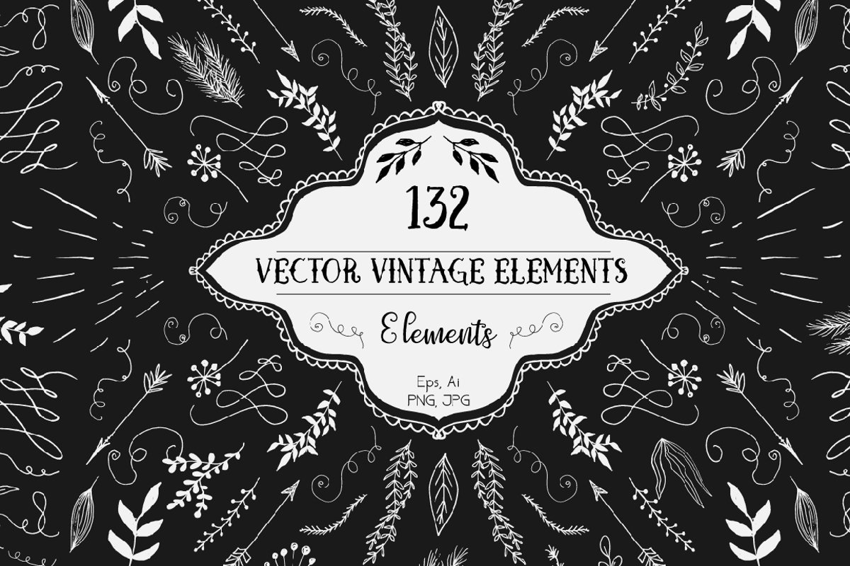 Vector Vintage Elements example image 1