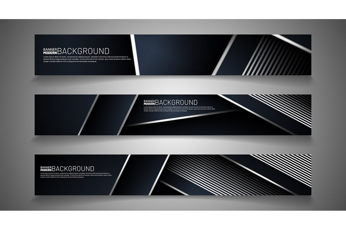 Collection of abstract banner backgrounds. Overlapping example image 1