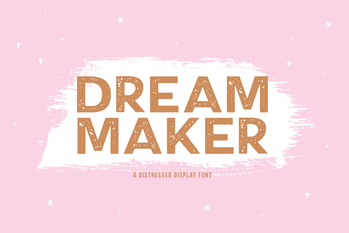 Dream Maker - A Distressed Font example image 1
