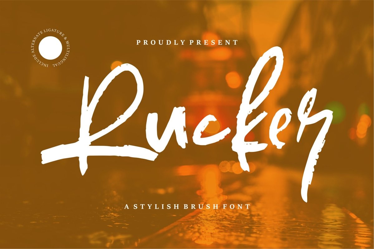 Rucker - Stylish Brush Font example image 1