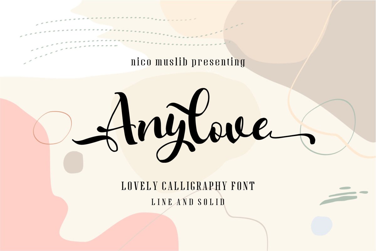 Anylove | modern scriptFont dou example image 1