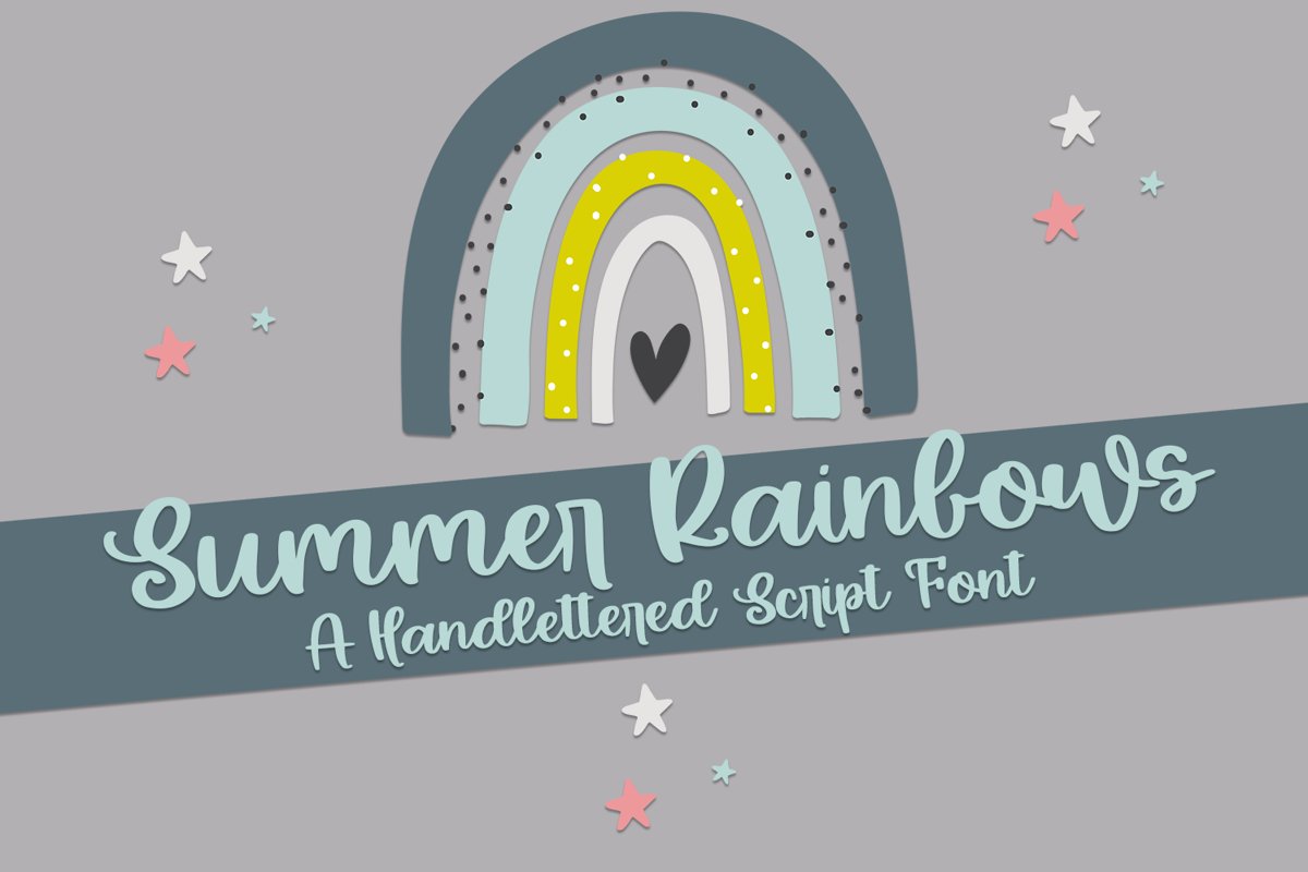Summer Rainbows - A Hand-Lettered Script Font example image 1