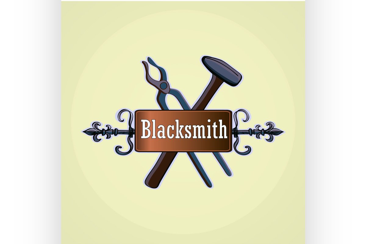 Hand drawn blacksmith labels example image 1