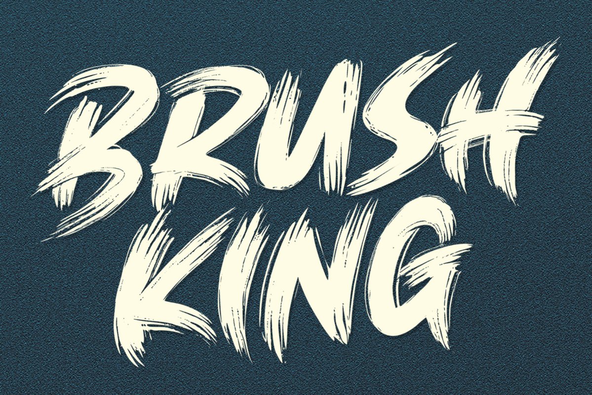 BRUSH KING / Brush Font example image 1