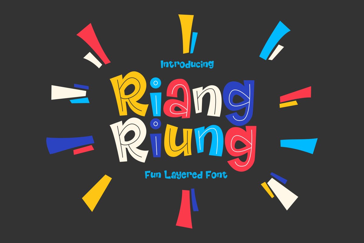 Riangriung - Fun Layered Font example image 1