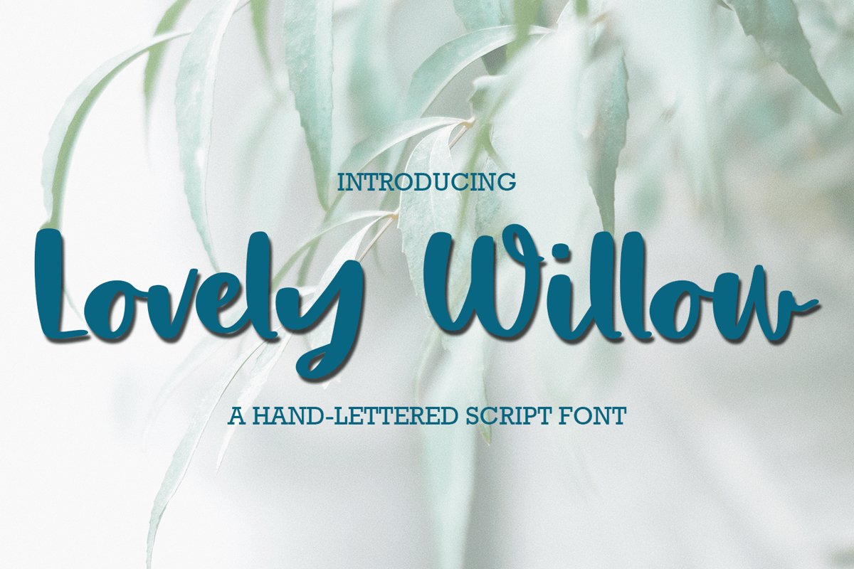 Lovely Willow - A Hand-Lettered Script Font example image 1