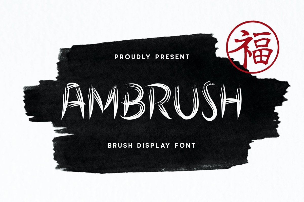 Ambrush Display Font example image 1