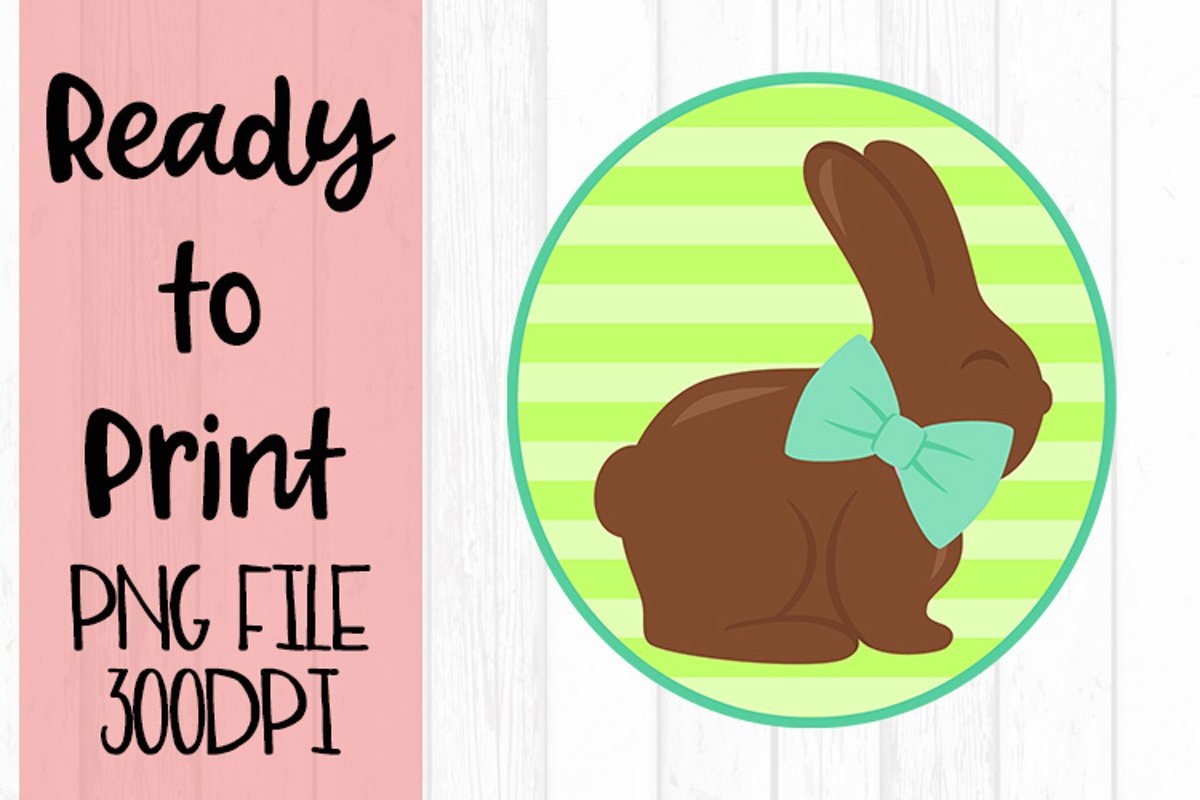 Boys Bunny Circle Ready to Print example image 1