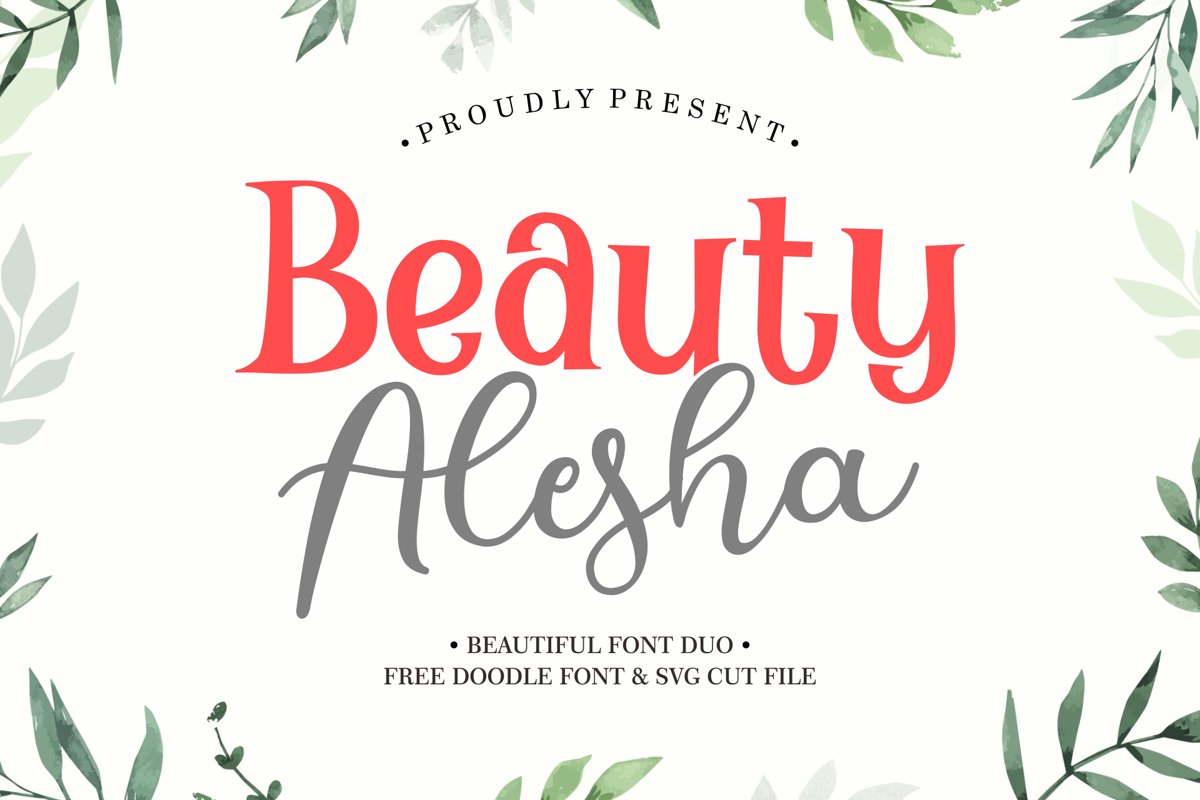 Beauty Alesha Font Duo example image 1