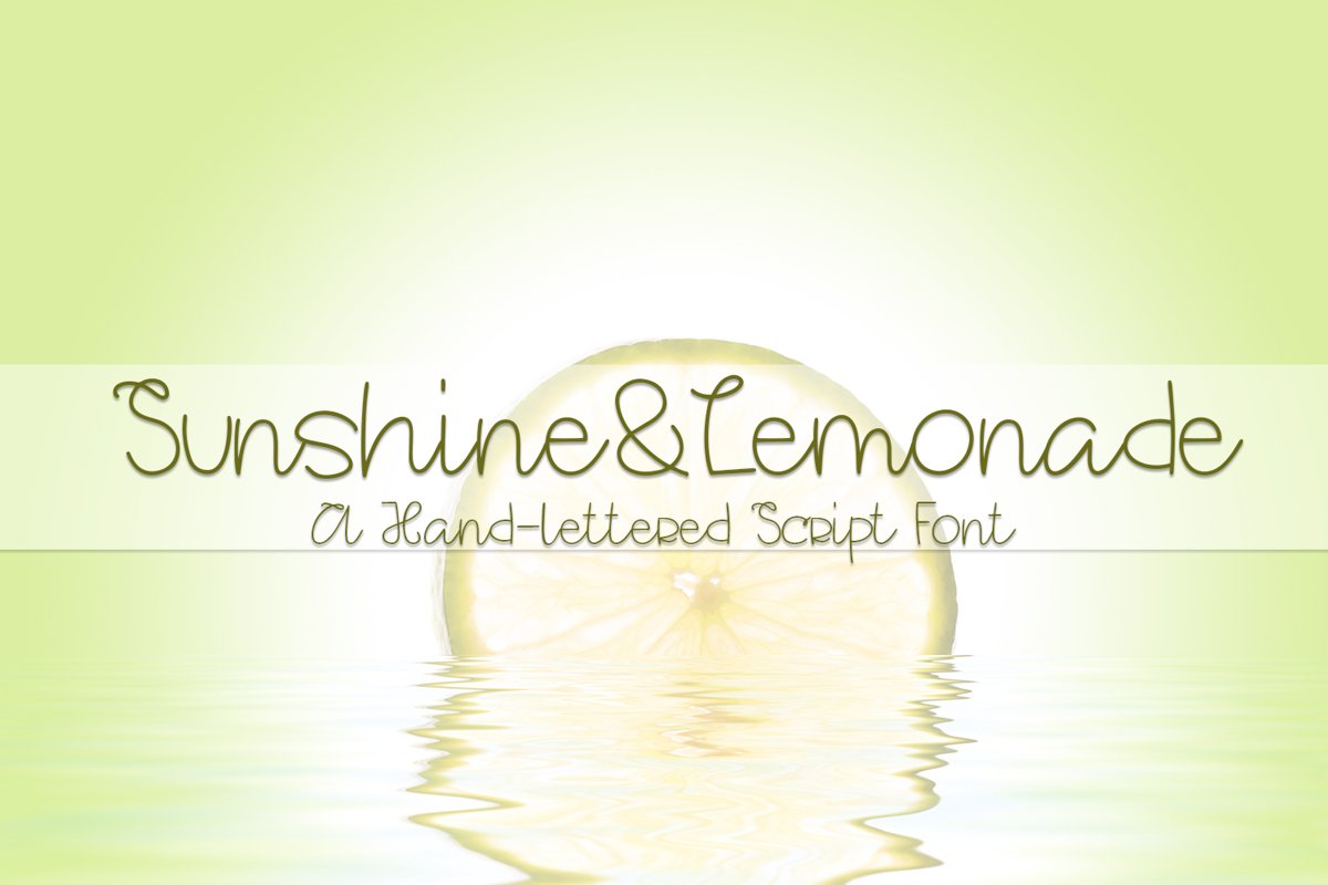 Sunshine&Lemonade - A Hand-Lettered Script Font example image 1