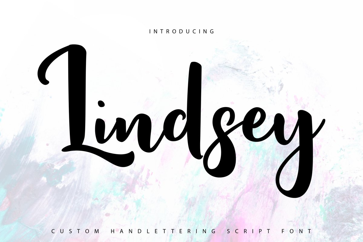 Lindsay | Custom Handlettering Script example image 1