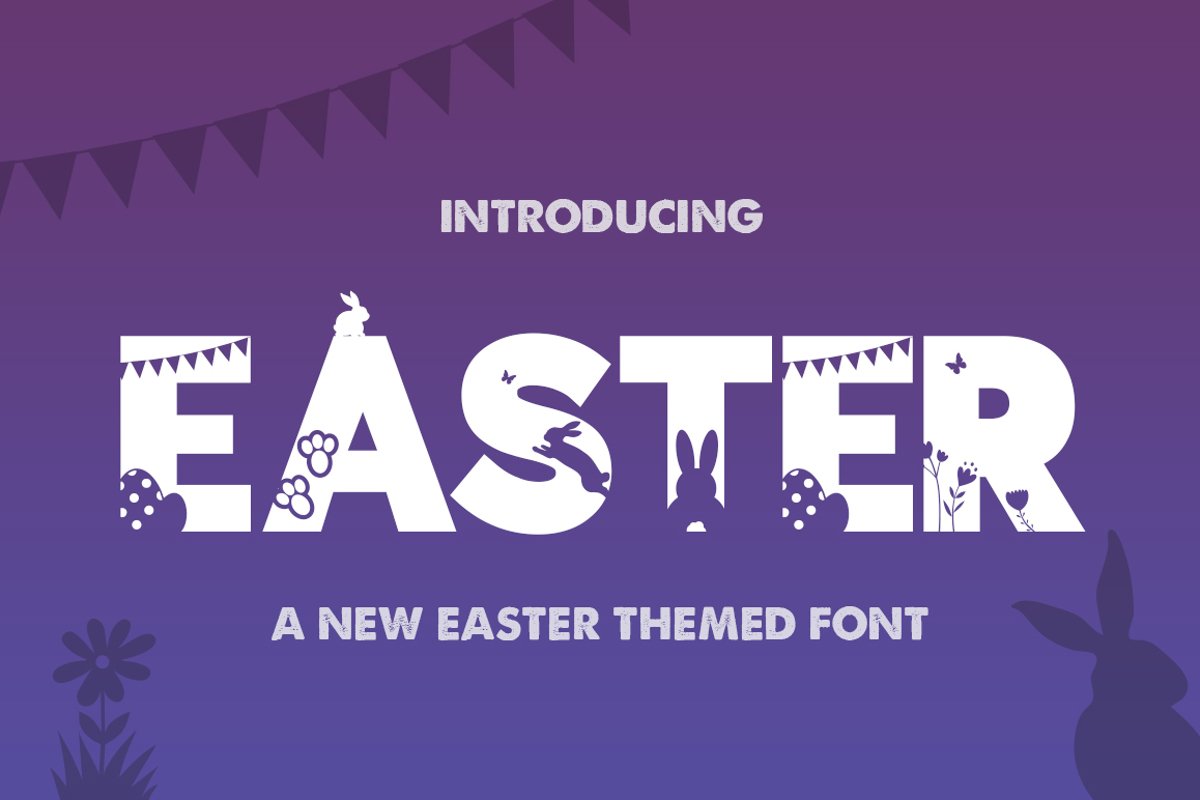 Easter Silhouette Font example image 1