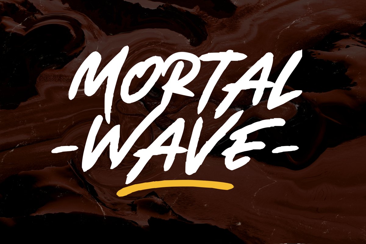 Mortal Wave - Dry Brush Font example image 1