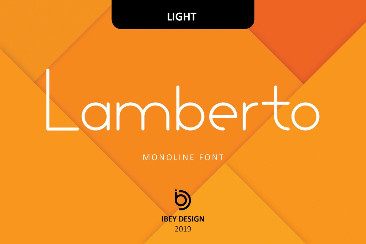 Lamberto Light - Monoline Font example image 1
