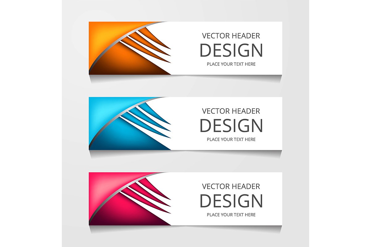 abstract geometric design banner web template. Vector Illust example image 1