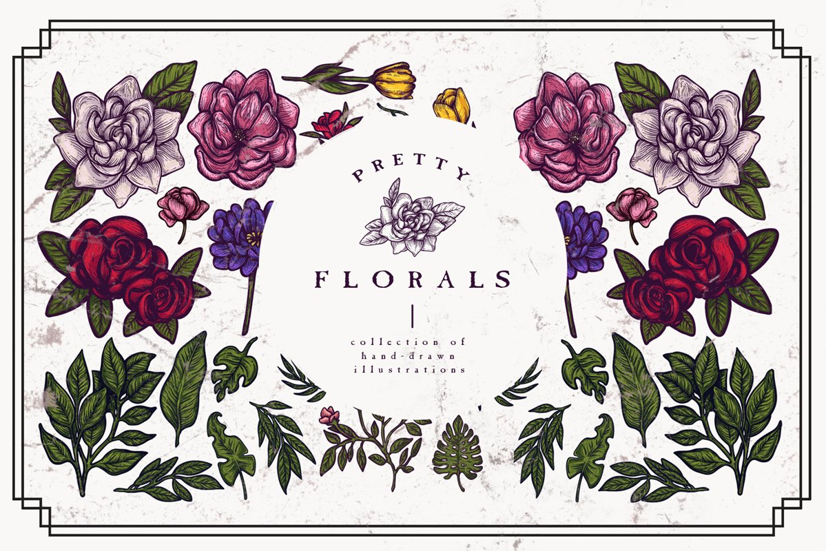 Pretty Florals | Vector Clipart example image 1