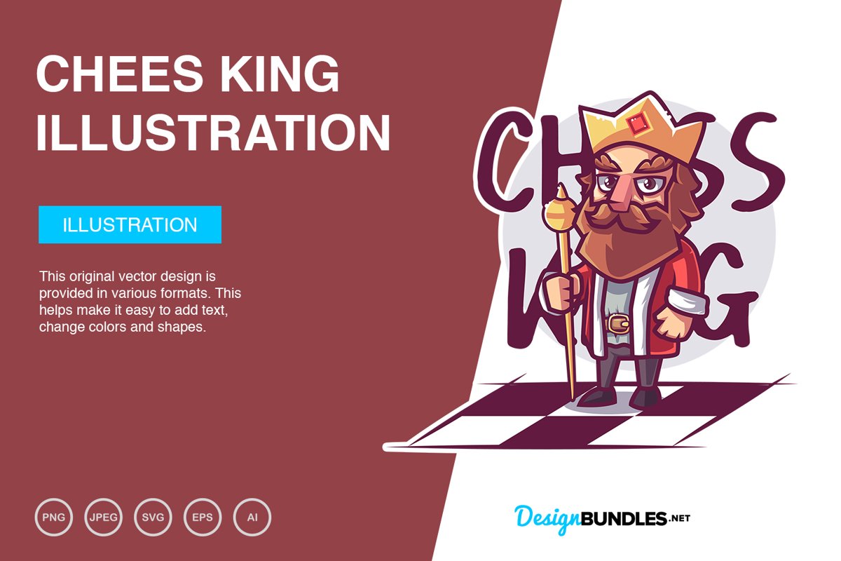Chess King Vector Illustration example image 1