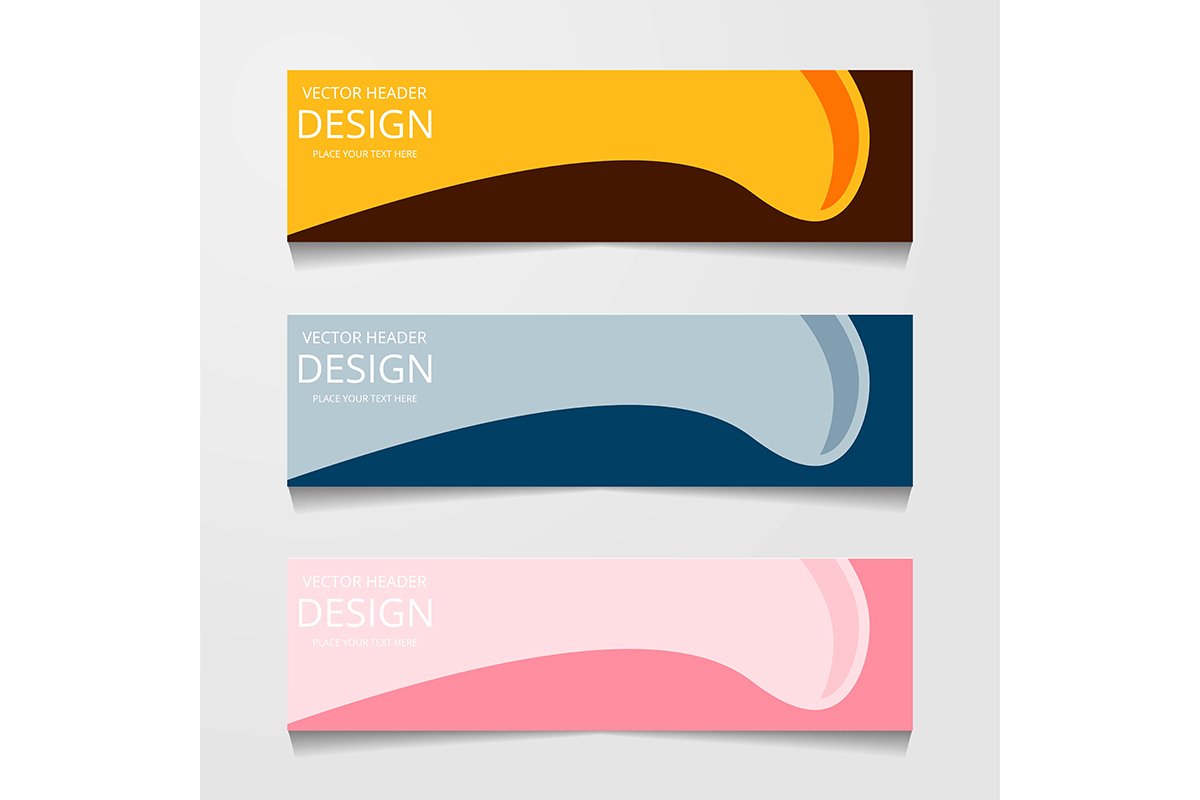 Abstract Web banner design background or header Templates example image 1