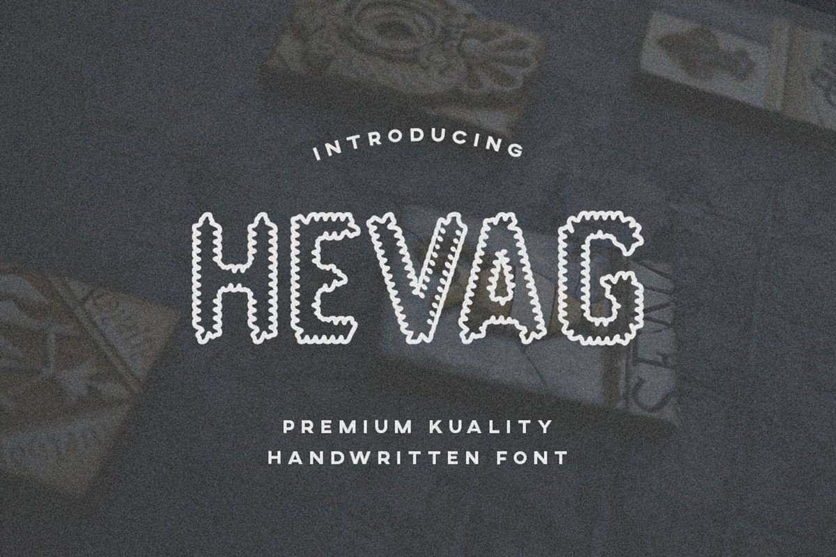 Hevag - Display Font example image 1