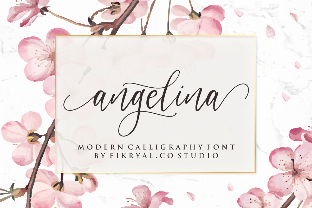 angelina - modern calligraphy font example image 1