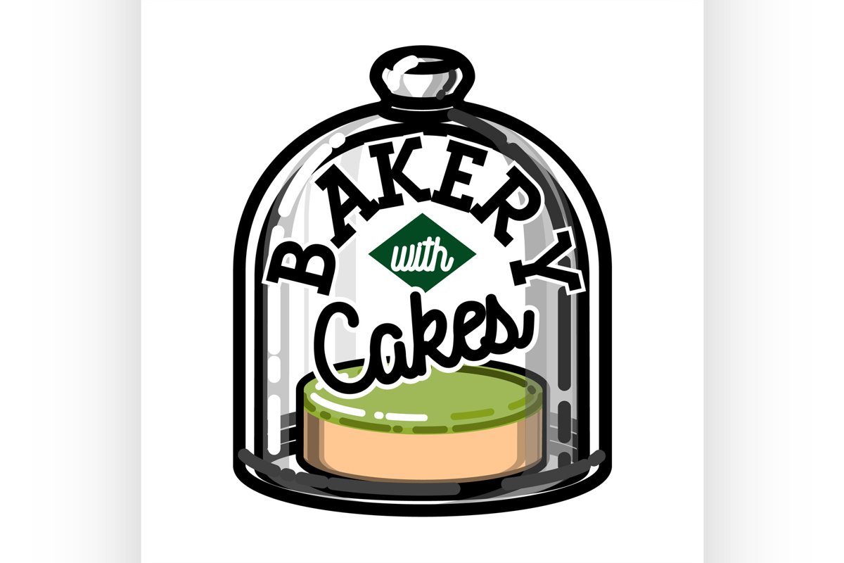 Color vintage bakery emblem example image 1