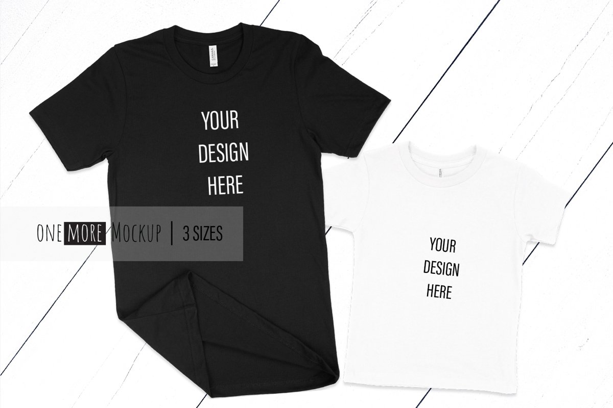 Dad and Me T-Shirts Mockup | Bella Canvas 3001, 3001T example image 1