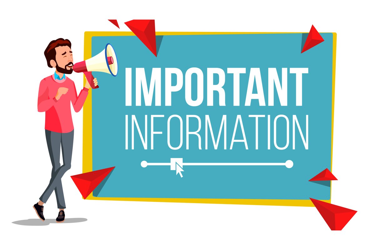 Important Information Banner Vector. Businessman With example image 1