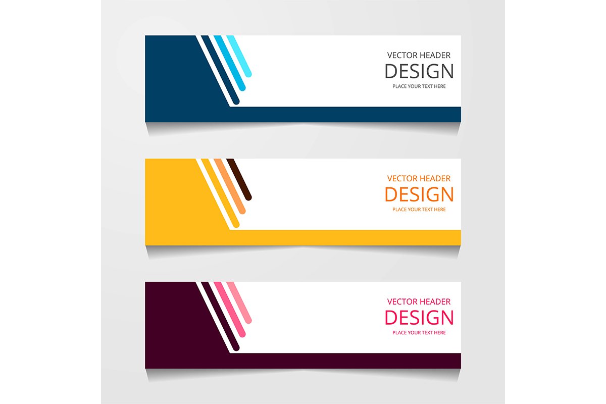 blue, pink, red, yellow, orange, banner, design, template, v example image 1