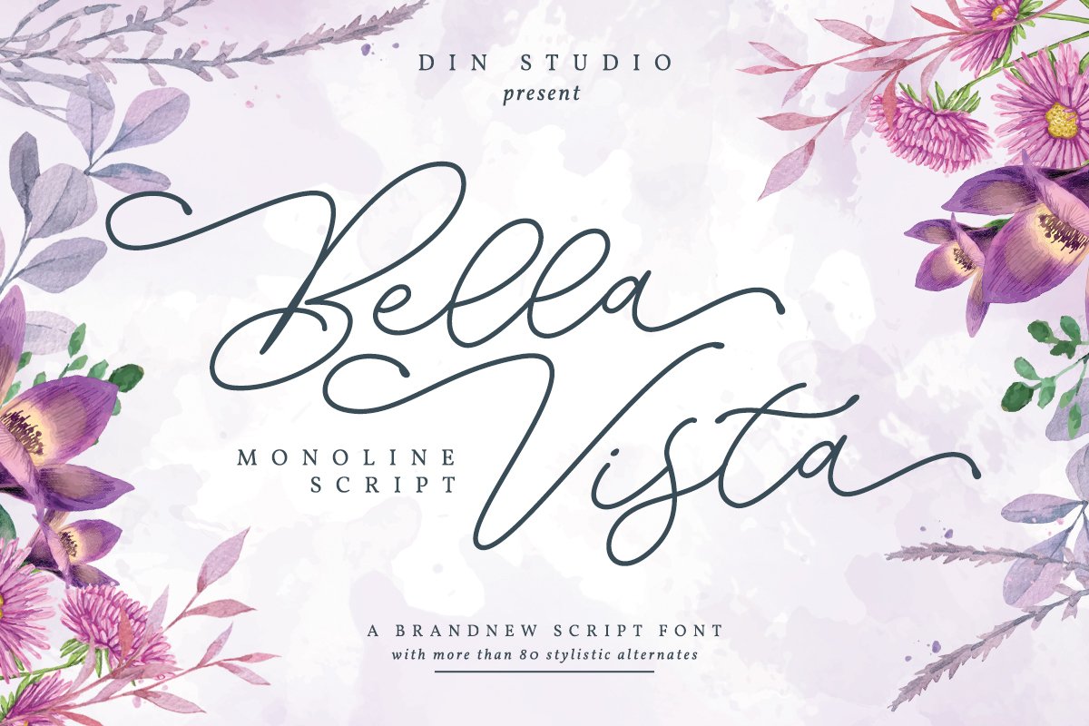 Bella Vista - Monoline Script example image 1