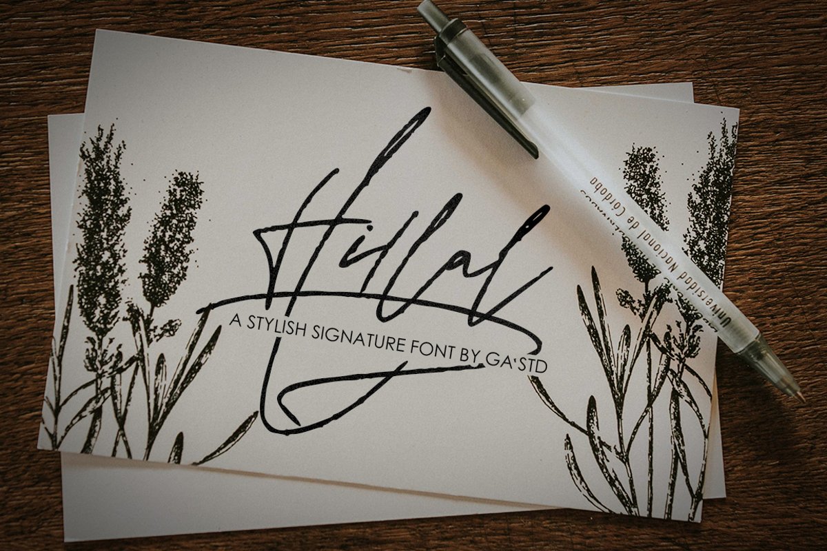 Hillal - A Stylish Signature Font example image 1