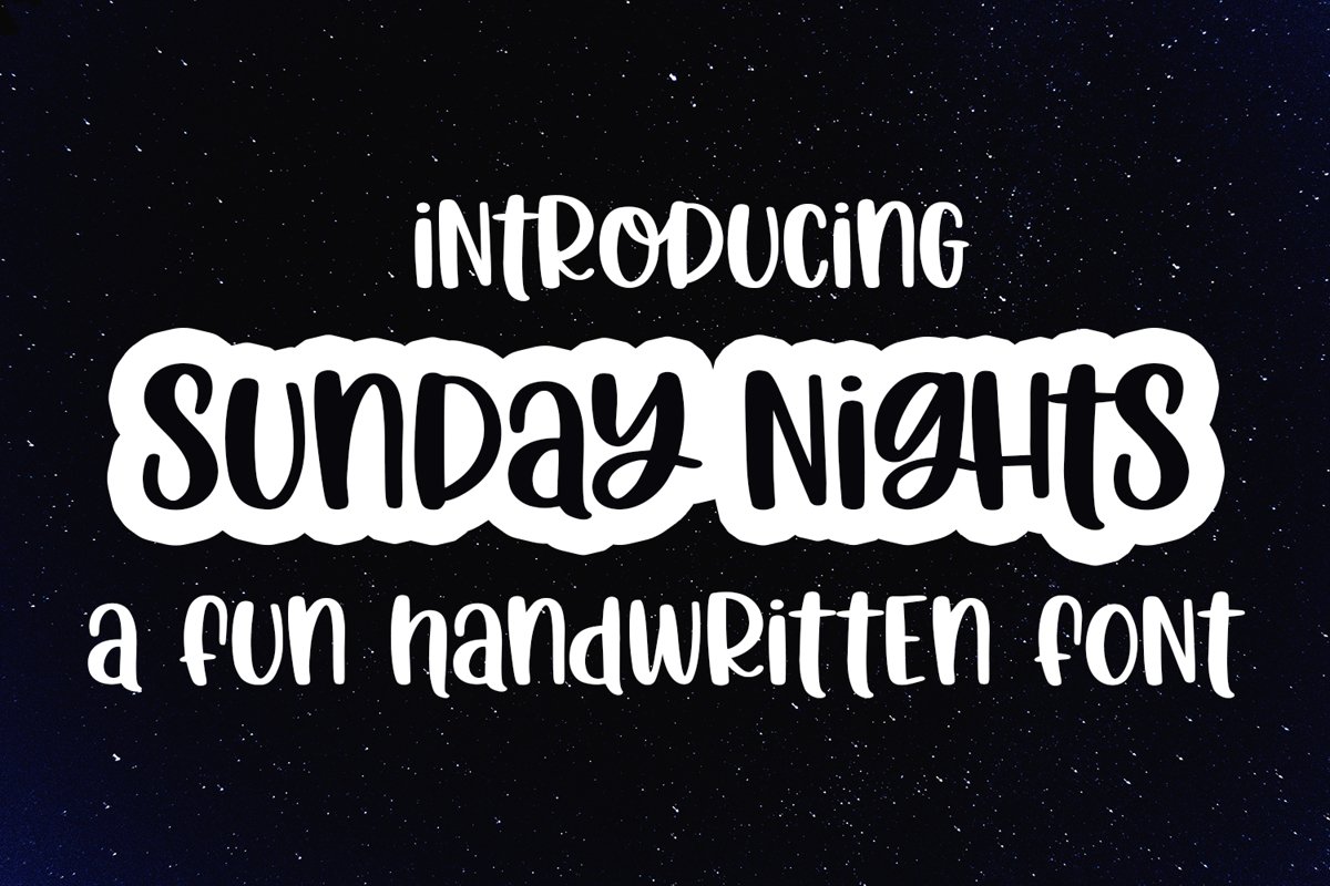 Sunday Nights - A Fun Hand-Written Font example image 1